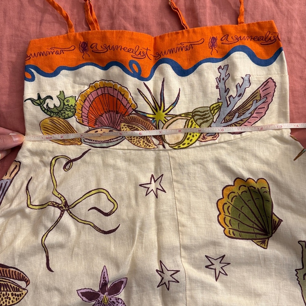 ALÉMAIS Surrealist Summer Linen Sundress - Picture 4 of 5